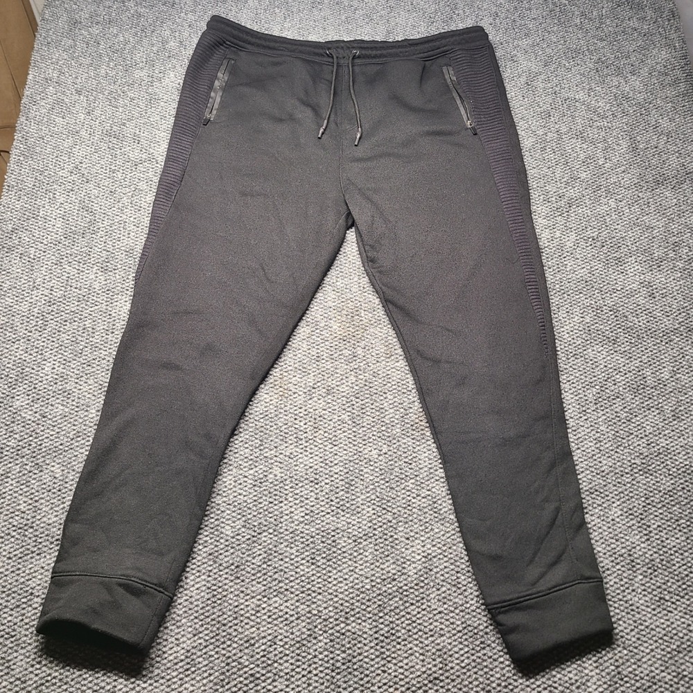 Burnside Mens 4X Black Moto Joggers Tapered Sweatpants BG8542B-WM